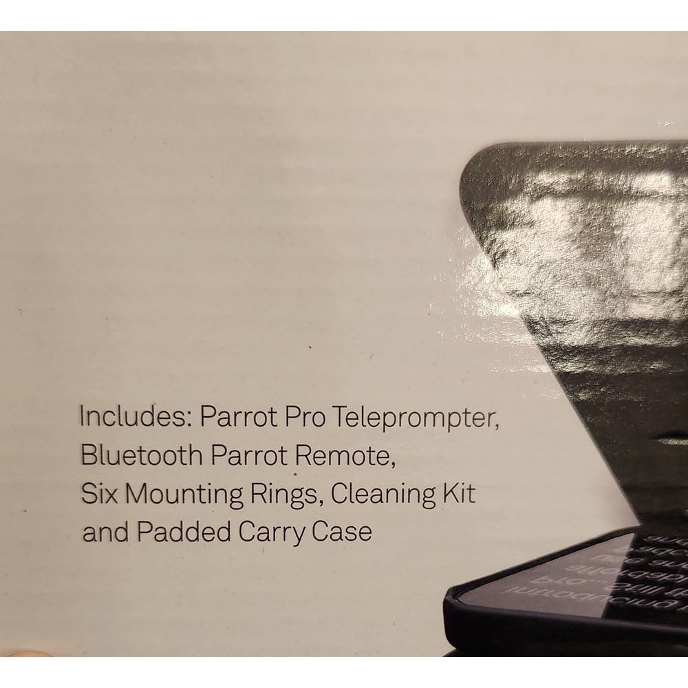 Padcaster Parrot Pro Teleprompter Kit Bluetooth Remote DSLR Smartphone Kit Open - Picture 4 of 4